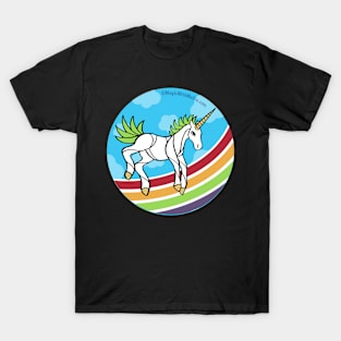 Rainbow Unicorn v11 — Dancing Uniquorn Illustration series T-Shirt